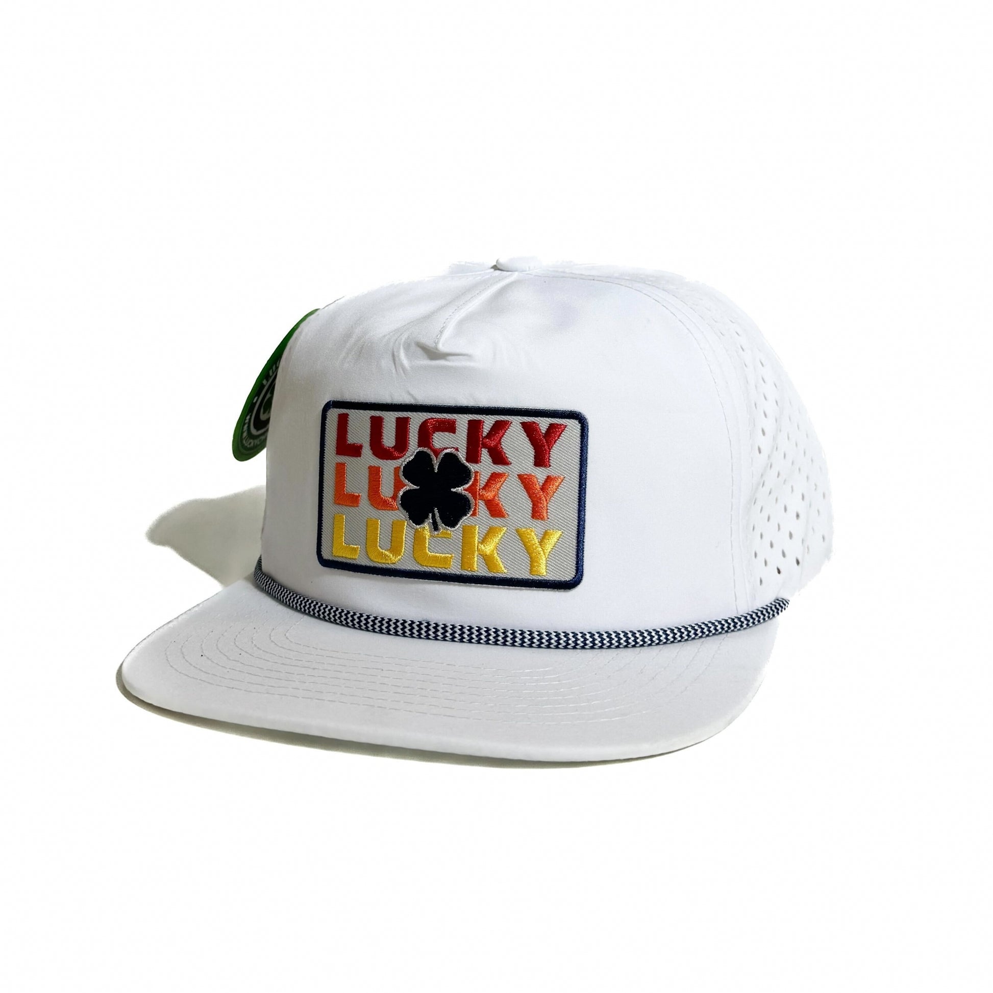 Lucky Chuck White Lucky Trio Patch Hat