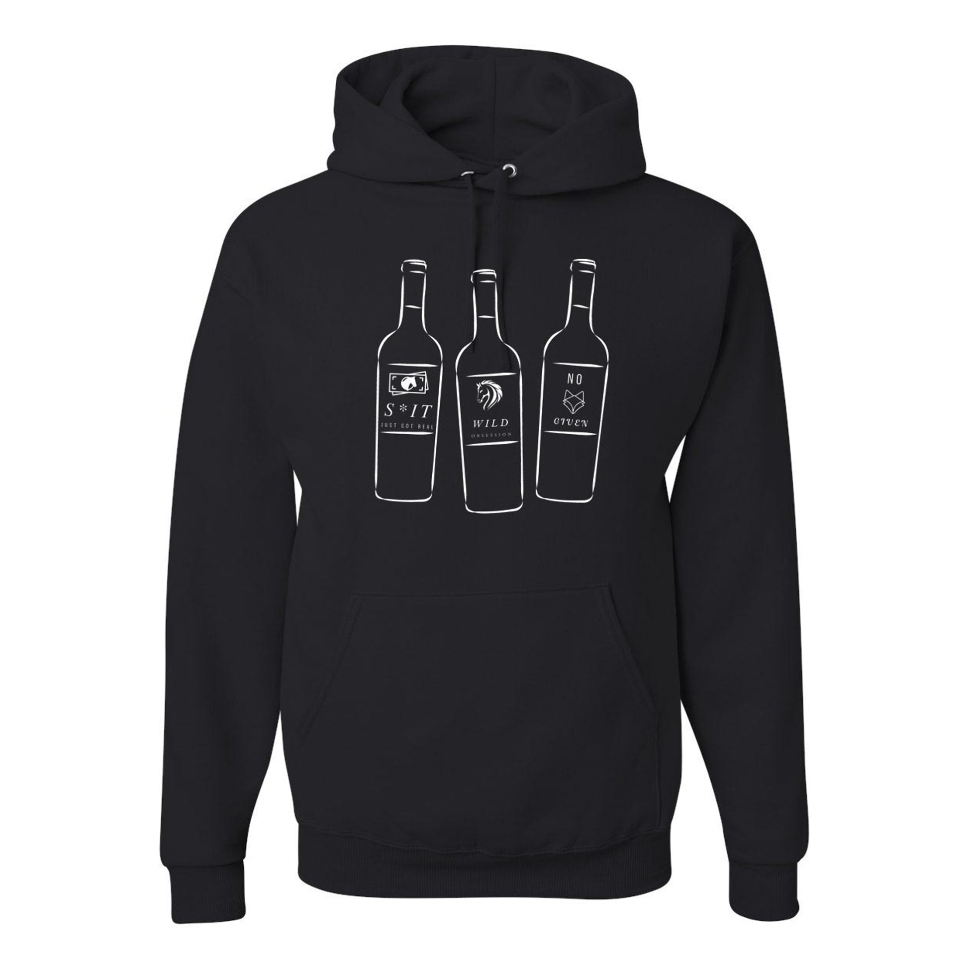 Wine Bottle Trio Hoodie Sweatshirt