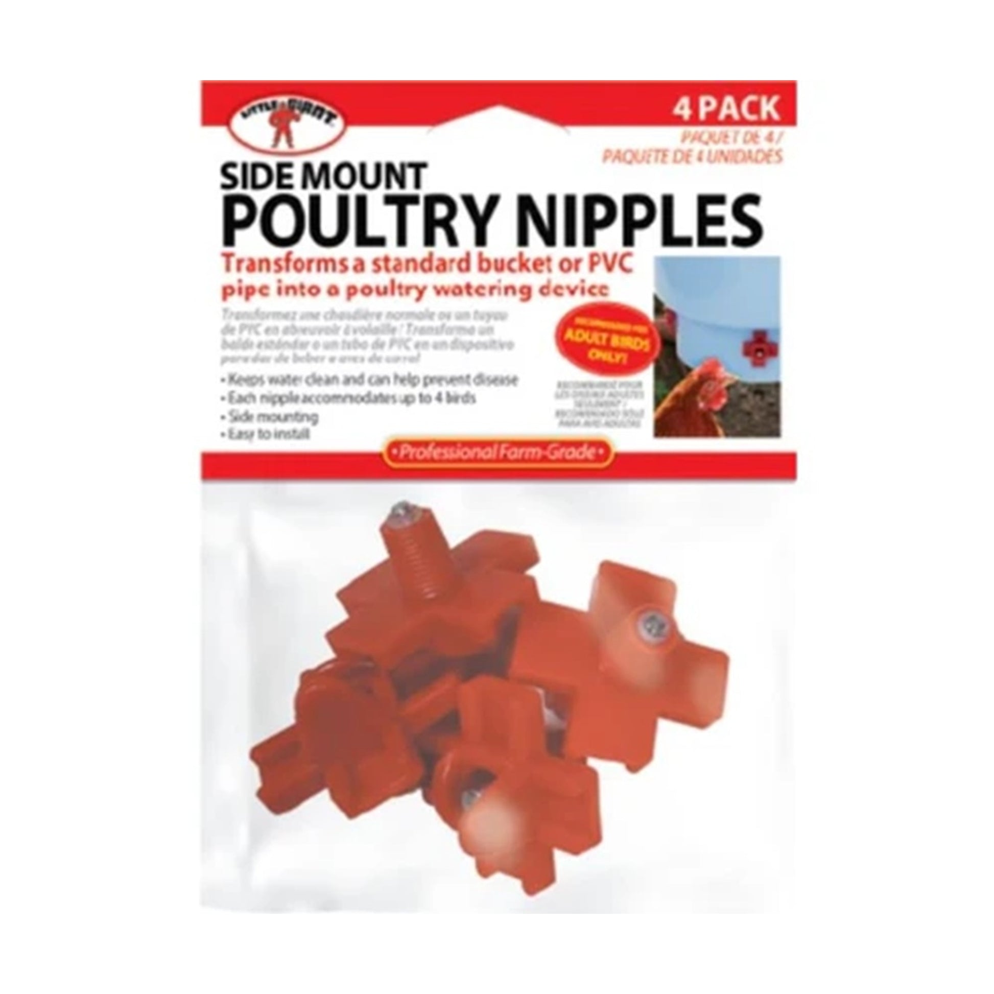 Little Giant Side Mount Poultry Nipples