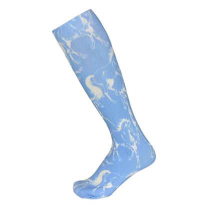 AWST Int'l Lila Linear Horse Socks