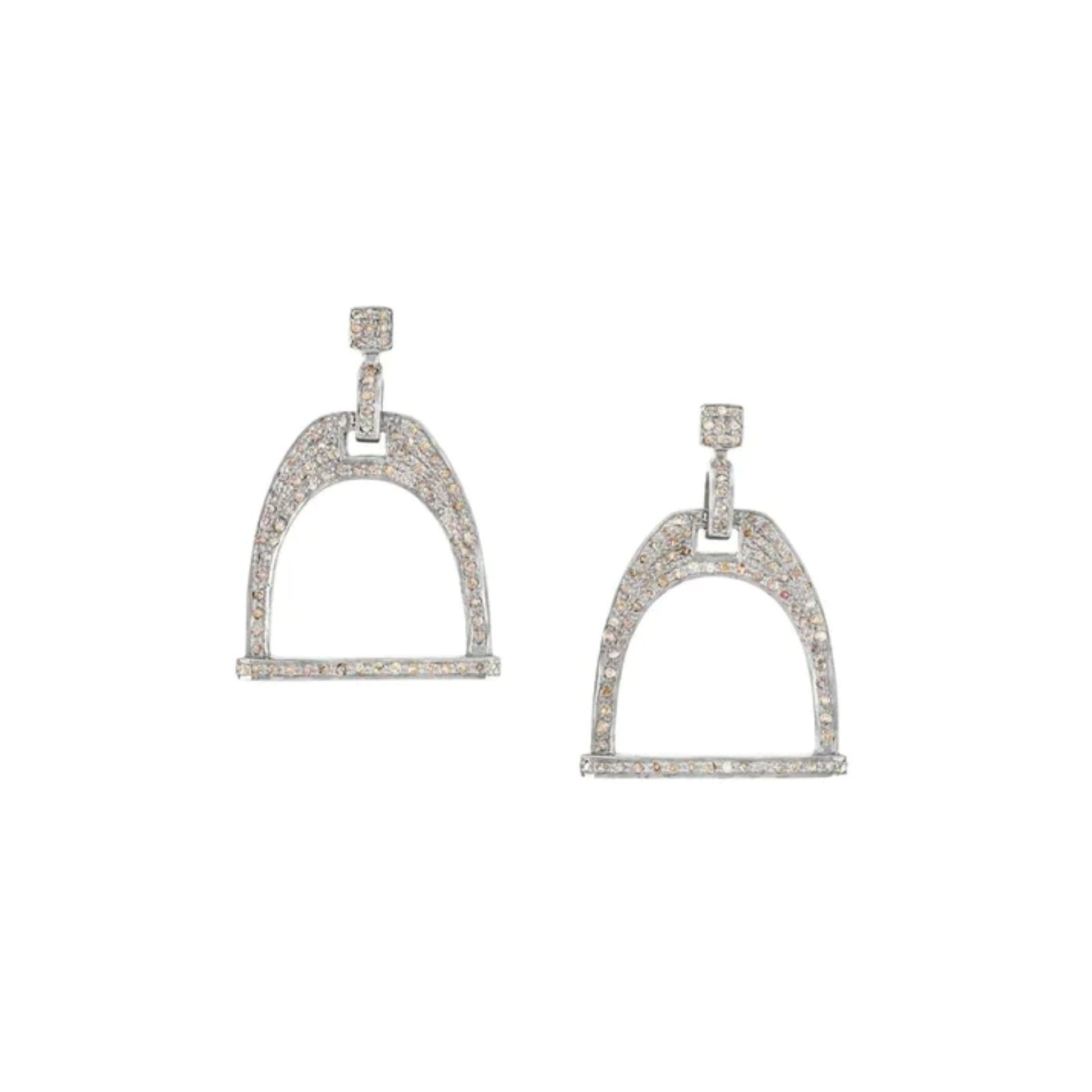AWST Int'l Silver Plated Stirrup Earrings