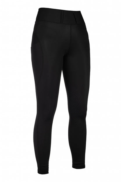 HKM Ladies Jil High Waist Sil. Knee Patch Riding Leggings
