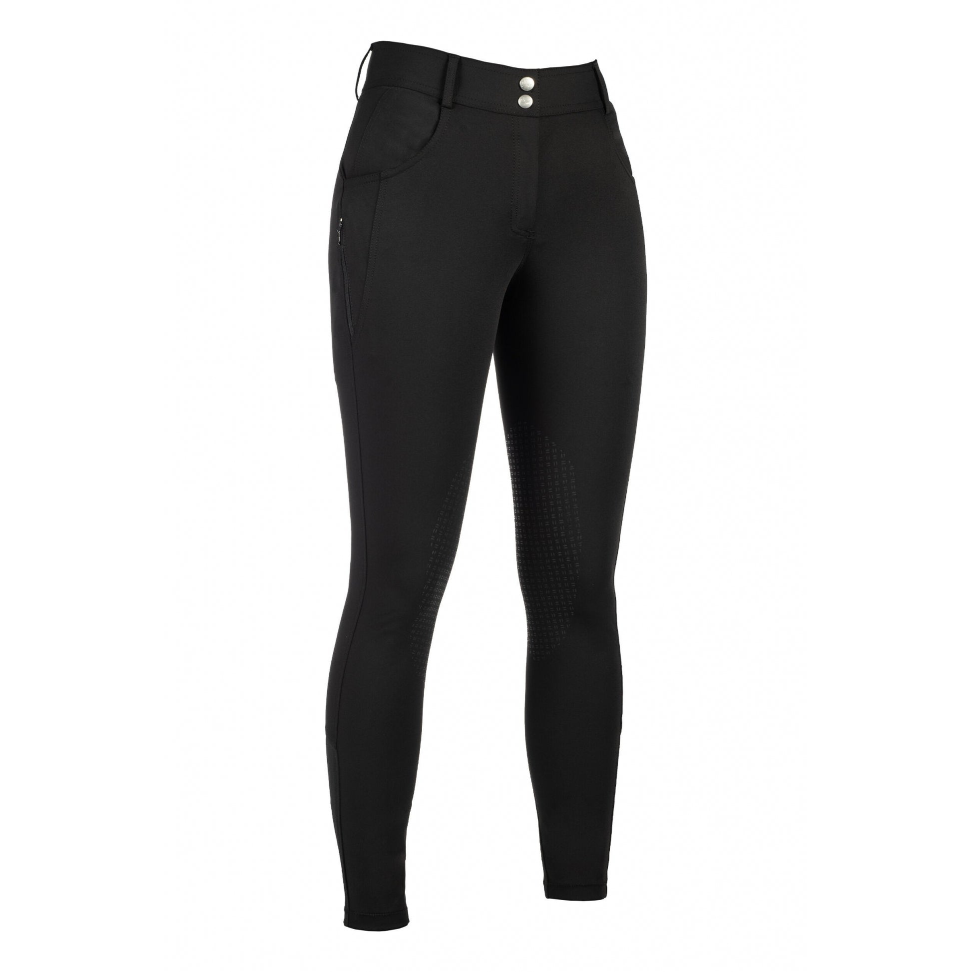 HKM Ladies Ari Mid Rise Knee Patch Riding Breeches