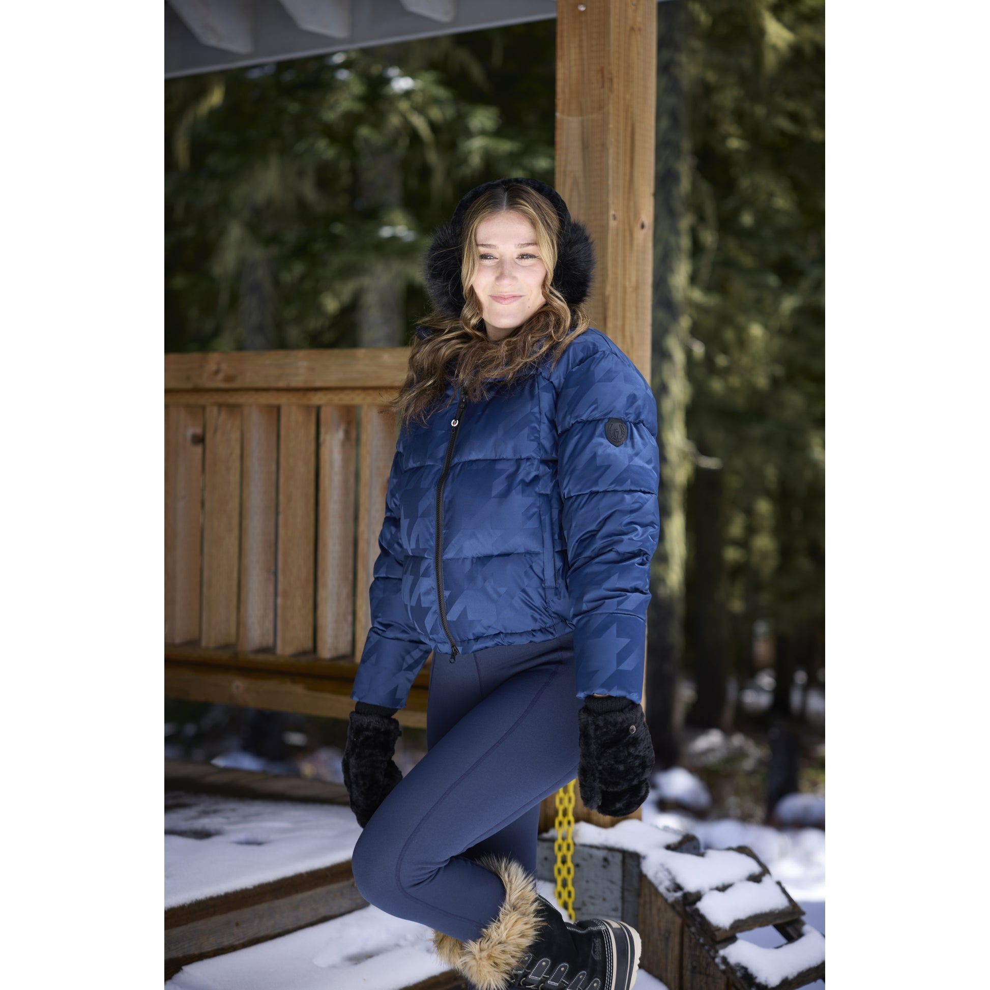 Kerrits Skyline Houndstooth Puffer Jacket