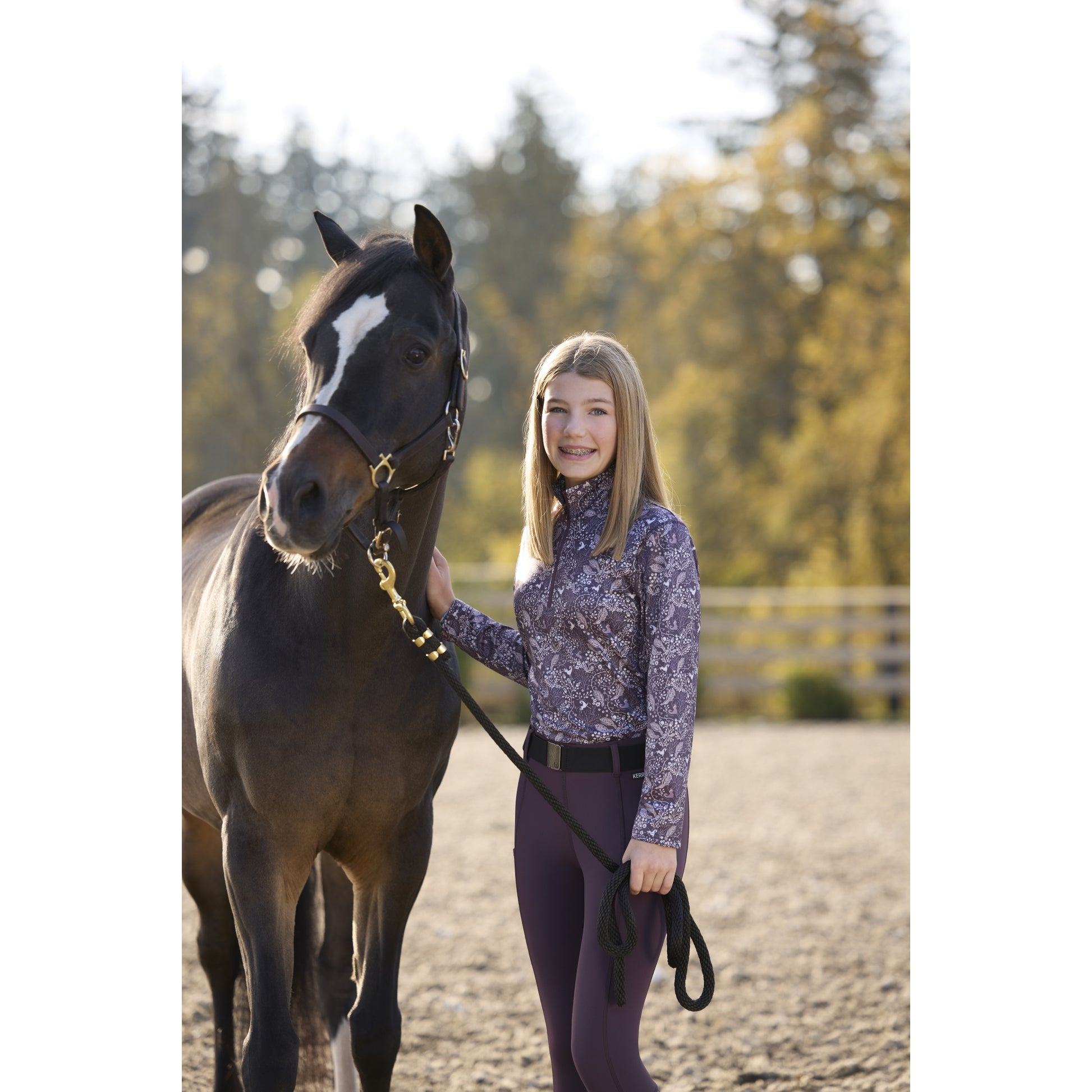 Kerrits Kids Traverse Quarter Zip Fleece Tech Top