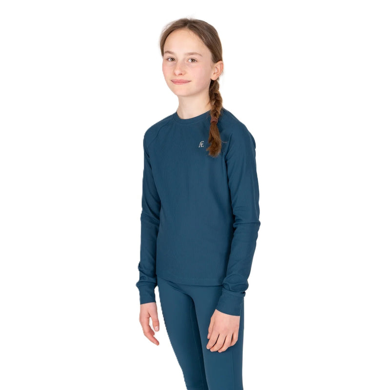 Aubrion Equestrian Youth Ribbed Long Sleeve Top