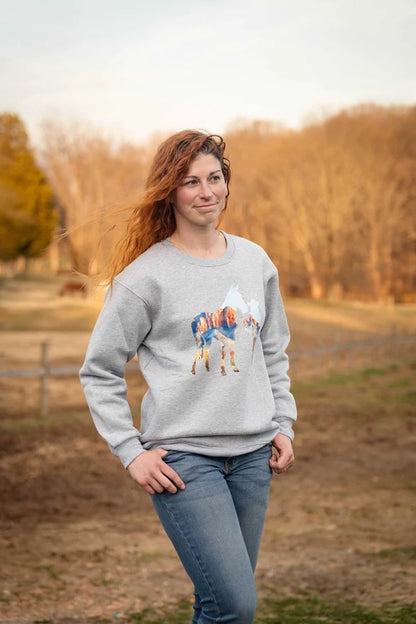Outback Trading Ladies Mountain Silhouette Sweatshirt