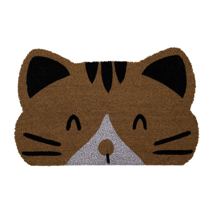 Huntley Equestrian Pet Cat Print Natural Coir Door Mat with Anti Slipping