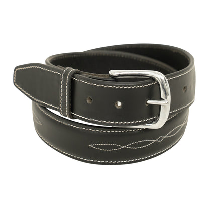 Huntley Equestrian Ladies Fancy Stitched 1.5" Wide Belt