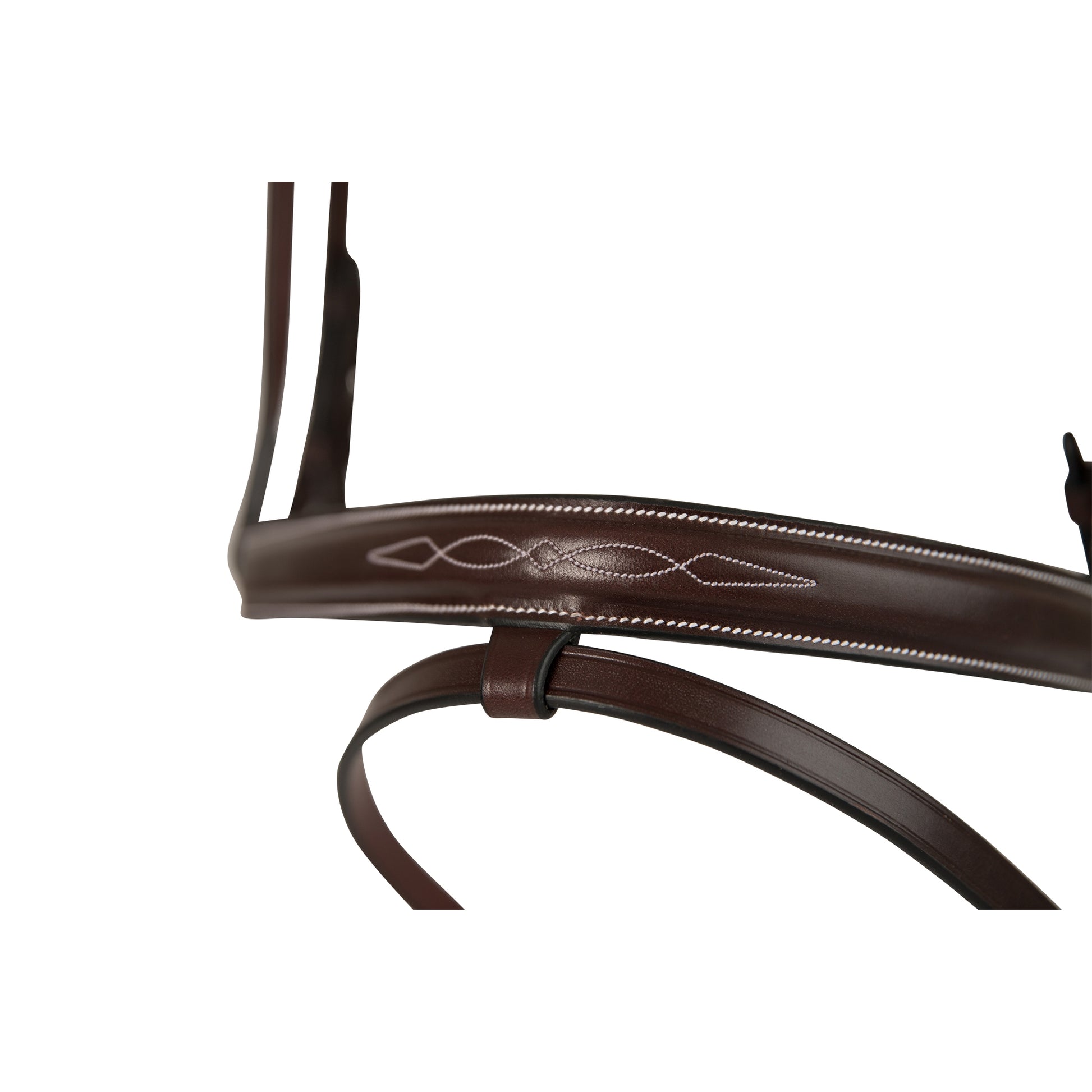 Huntley Equestrian Sedgwick Fancy Stitched Fixed Flash Noseband Bridle With Reins