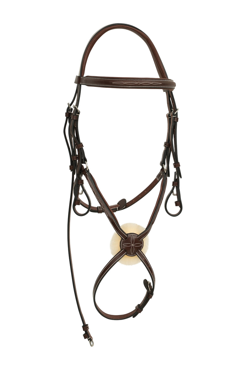 Huntley Equestrian Sedgwick Leather Padded Monocrown Figure 8 Bridle