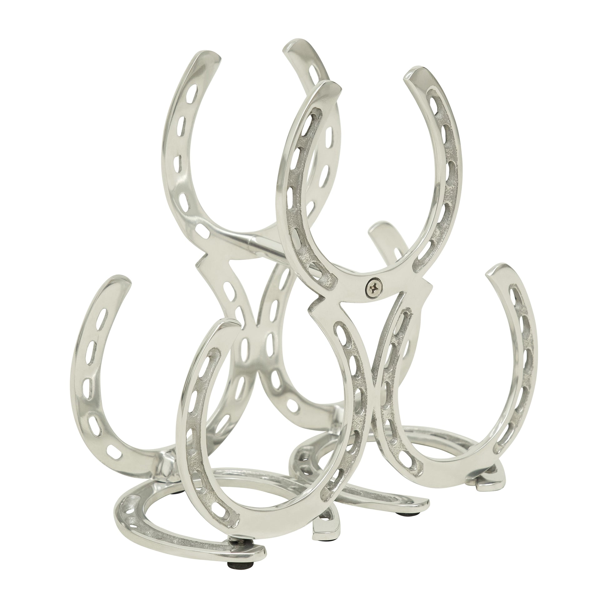 Huntley Equestrian Horseshoe 3-Bottle Wine Rack
