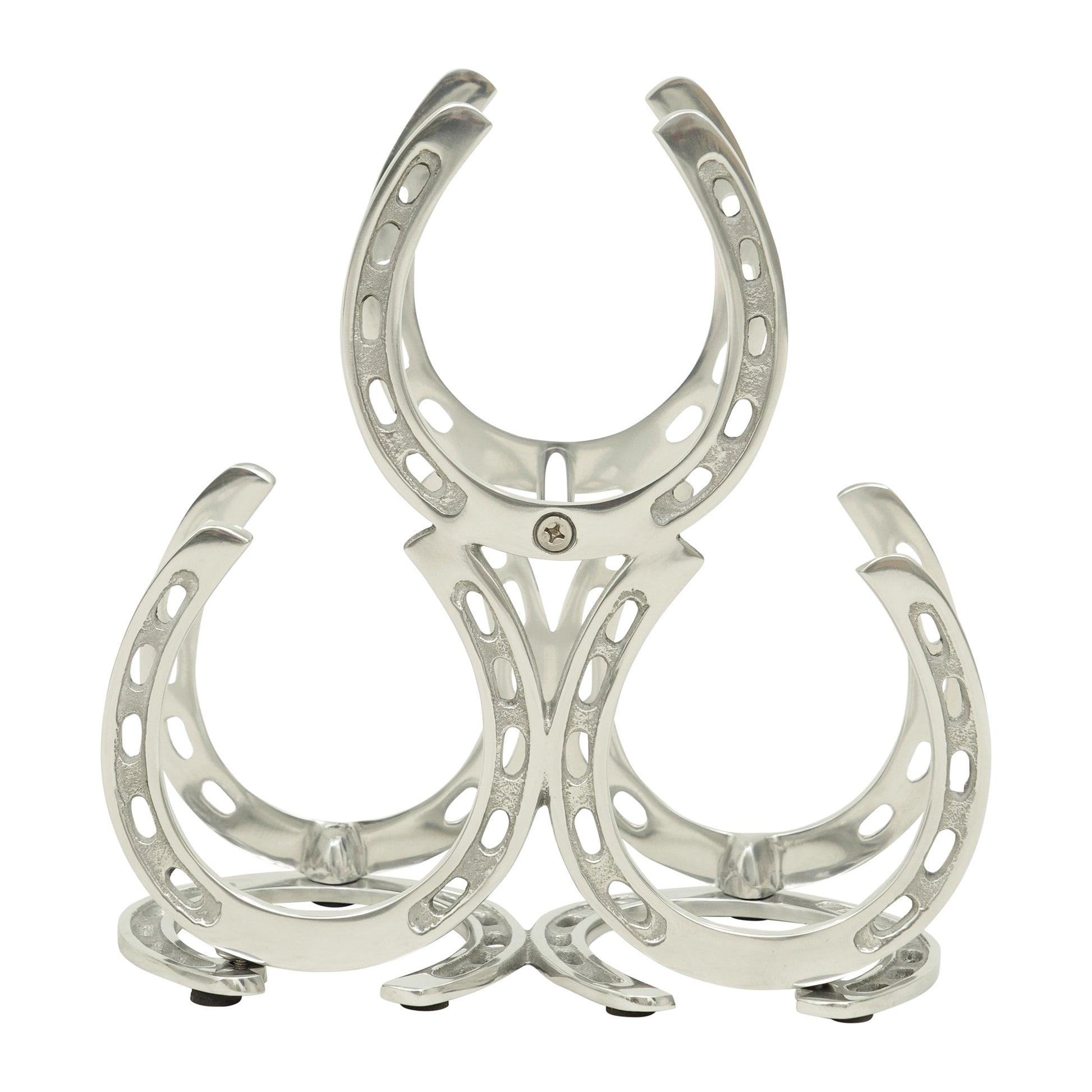 Huntley Equestrian Horseshoe 3-Bottle Wine Rack