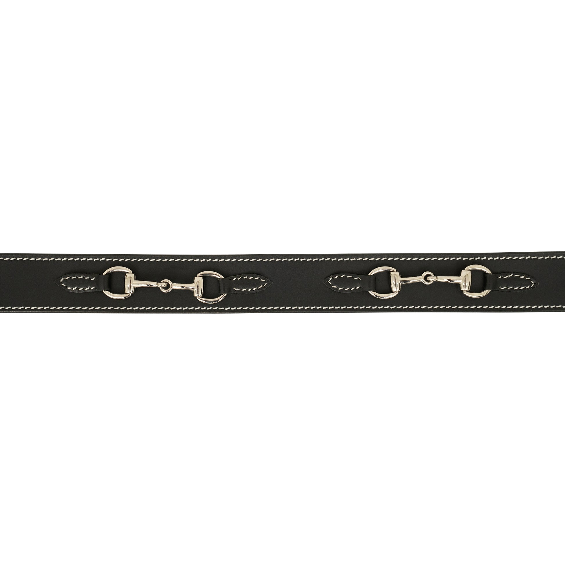 Huntley Equestrian Ladies Stirrup Buckle, Snaffle Bit, 1.5" Inch Width Leather Belt