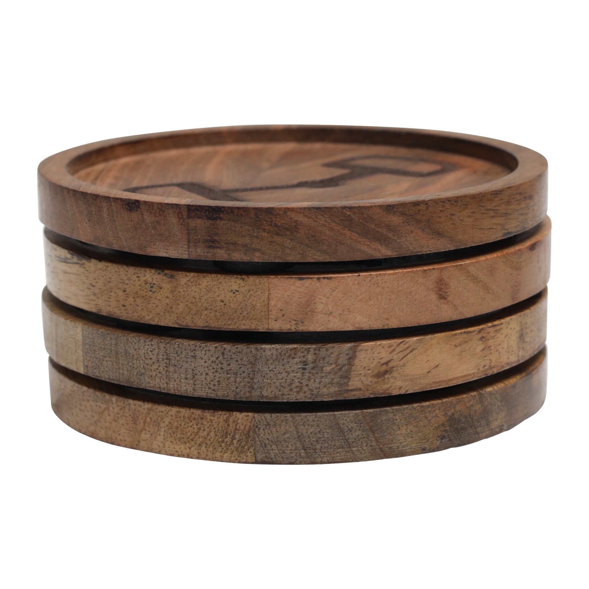 Huntley Equestrian Wooden Coasters with Decorative Bit Design