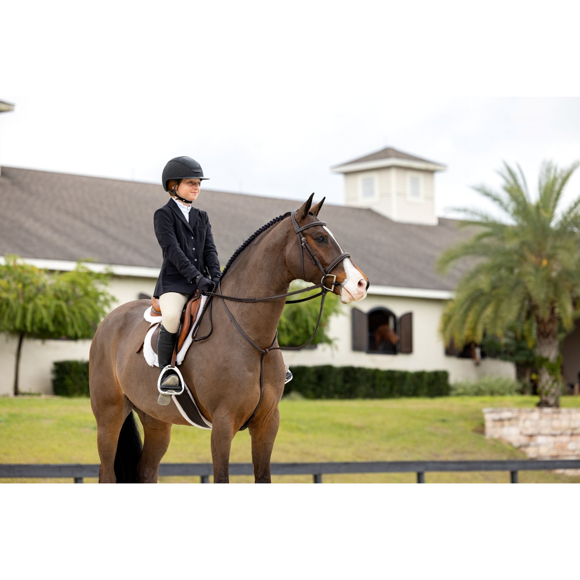LeMieux Stitched Hunter Bridle with Laced Reins