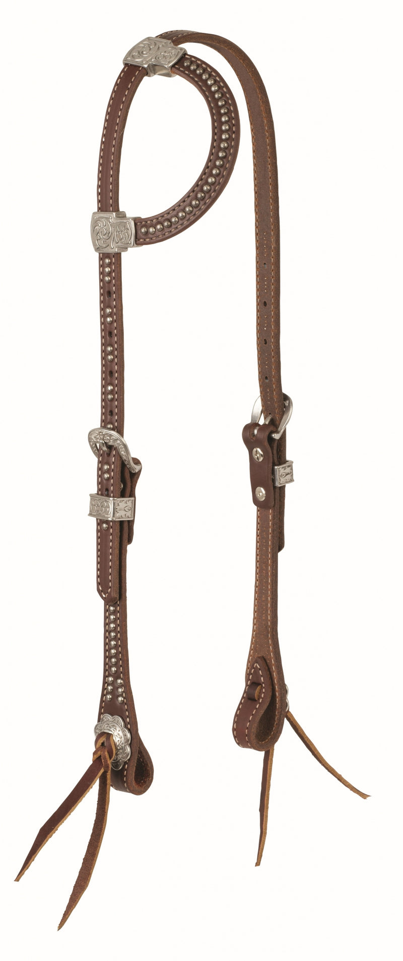 Weaver Western Leather Sliding Ear Headstall Stockman
