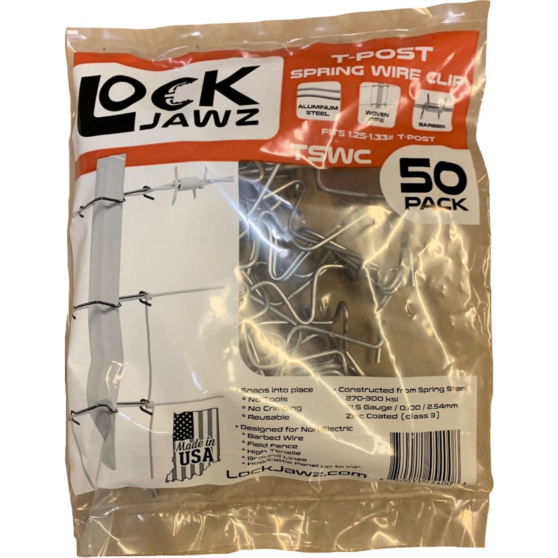 Dare Spring Wire T-Post Clip - 50 pk