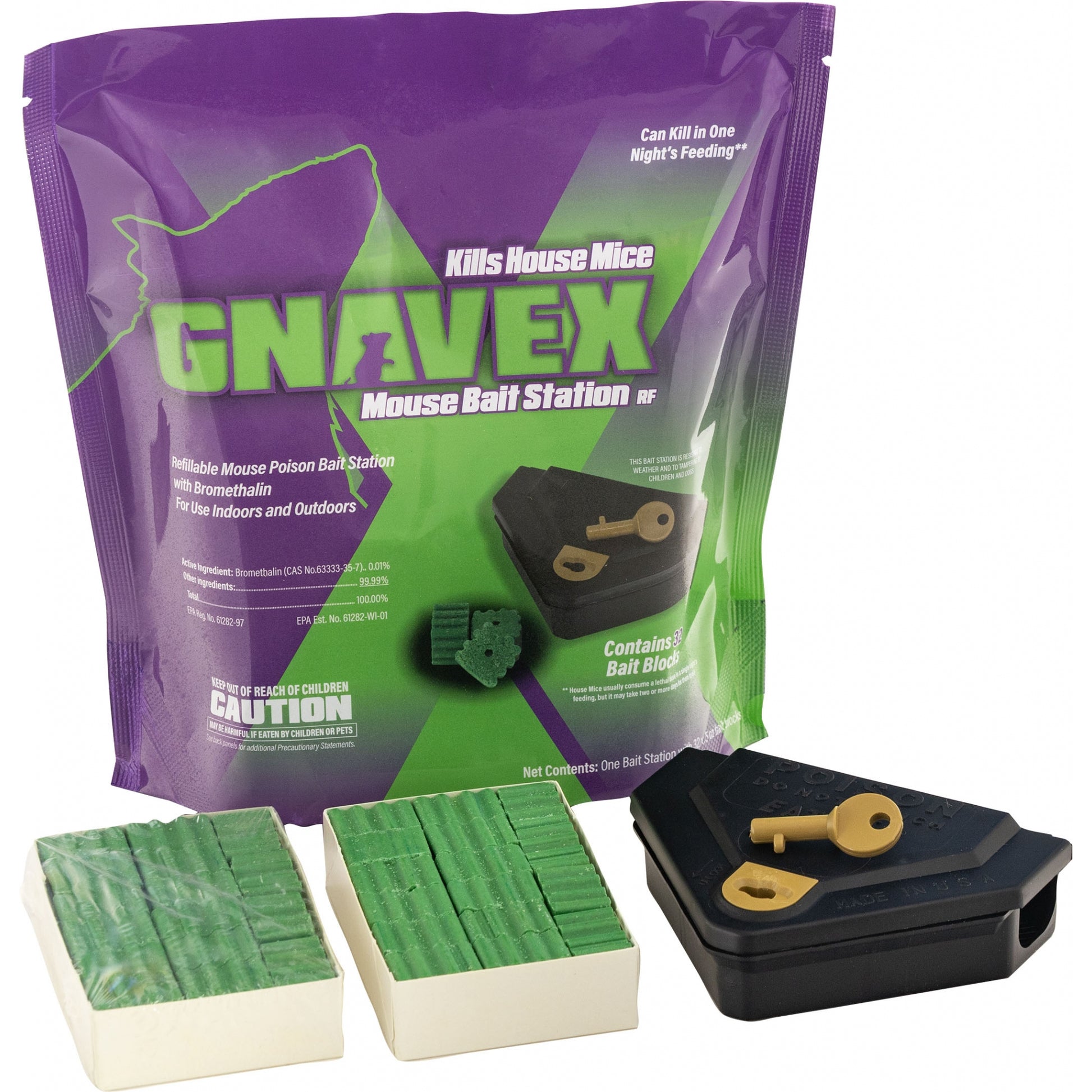 Gnavex Refillable Mouse Bait Station