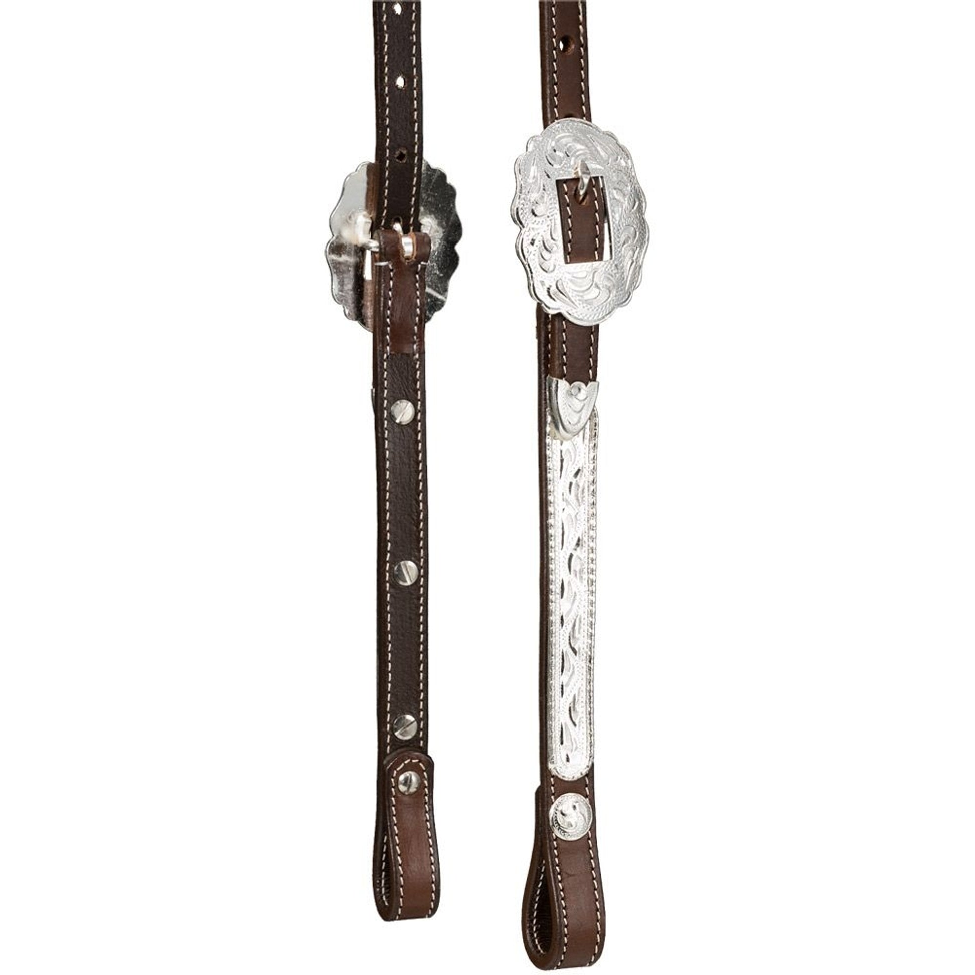 Silver Royal Double Ear Headstall with Raised Edge