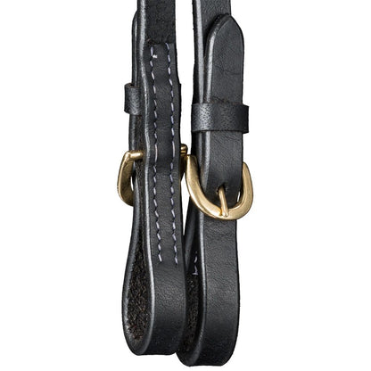 Royal King Harness Leather Split Reins with Buckle Ends