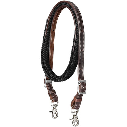 Tough1 Harness Leather Loop Rein with Poly Center