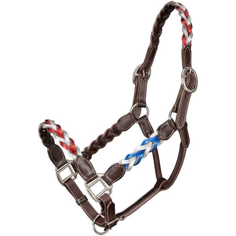 Tough1 Patriotic Braided Leather Halter