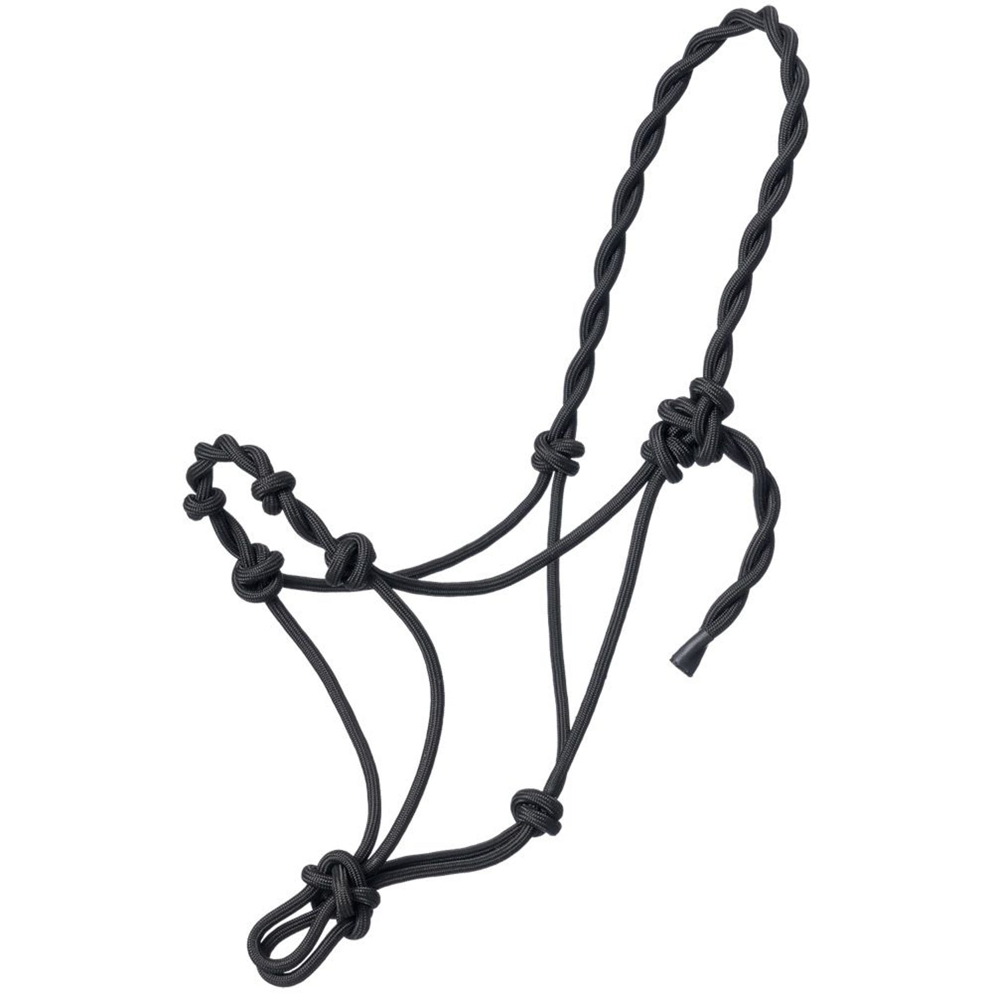 Tough1 Knotted Pony Rope Halter with Twisted Crown