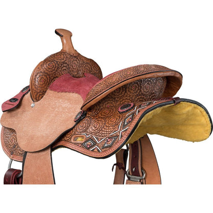 Tough1 Youth Dahlias & Diamonds Barrel Saddle