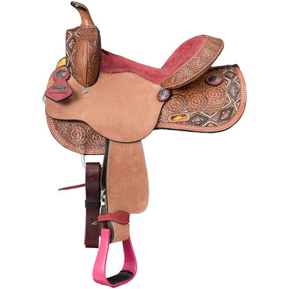 Tough1 Youth Dahlias & Diamonds Barrel Saddle
