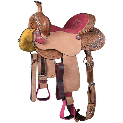 Tough1 Youth Dahlias & Diamonds Barrel Saddle