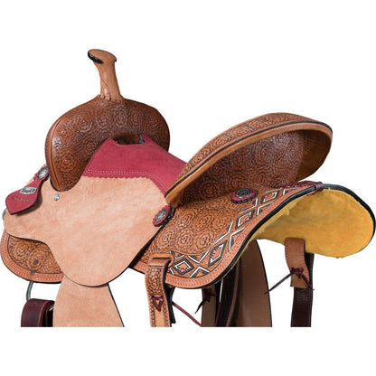 Tough1 Youth Dahlias & Diamonds Barrel Saddle