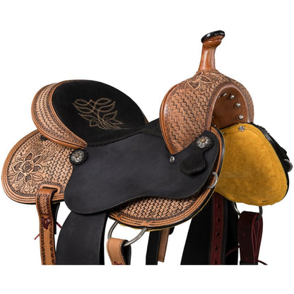 Tough1 Black Lotus Barrel Saddle
