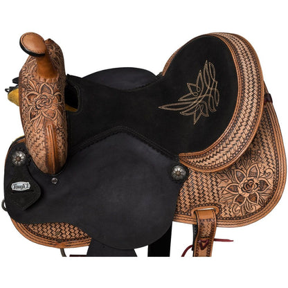 Tough1 Black Lotus Barrel Saddle