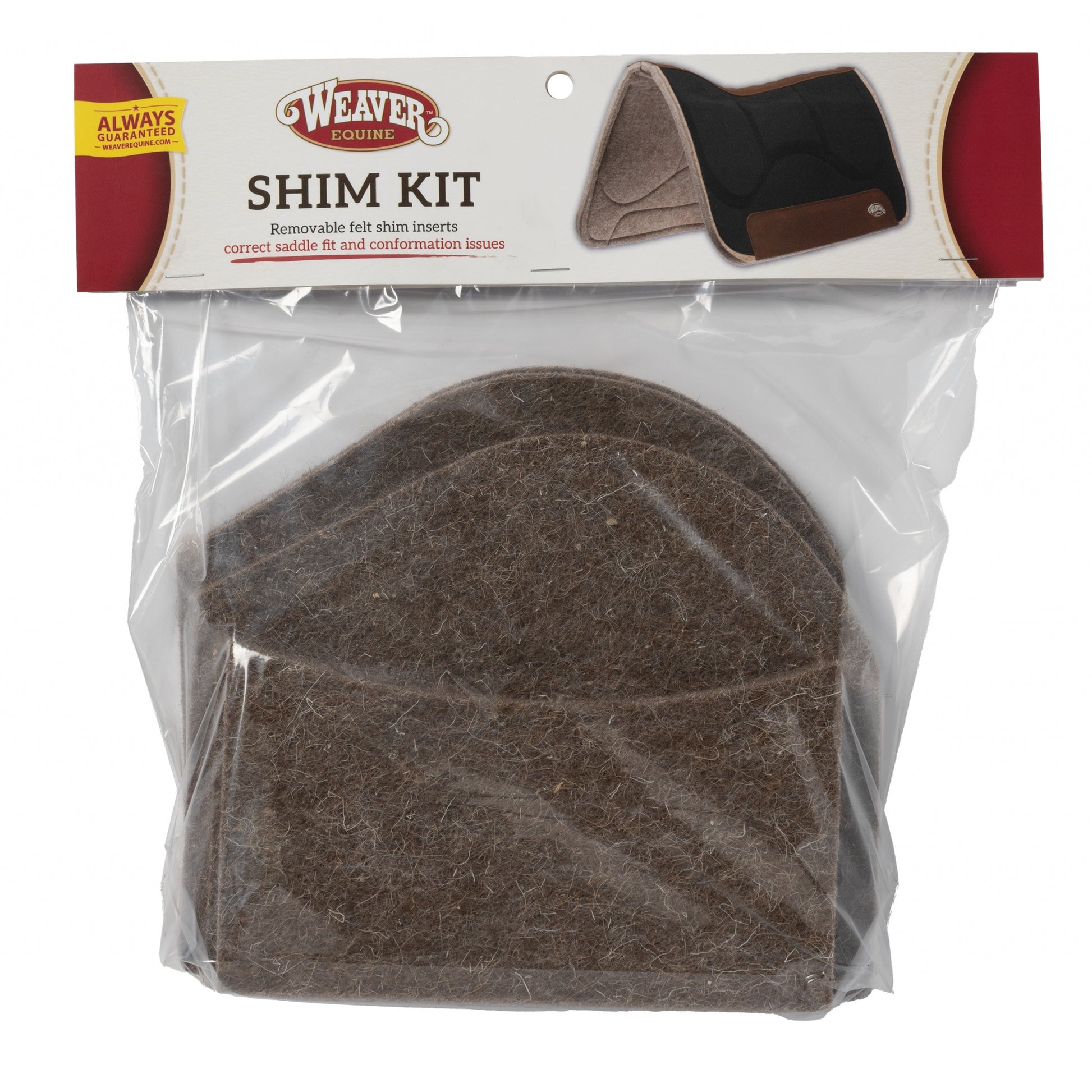 Weaver Felt Shim Saddle Pad Insert Kit