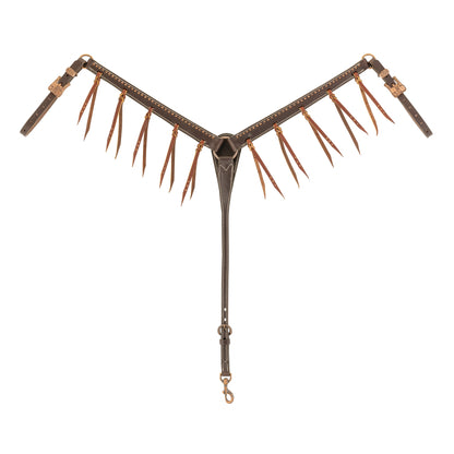 Weaver Tasseled Western Outlaw Leather Breast Collar