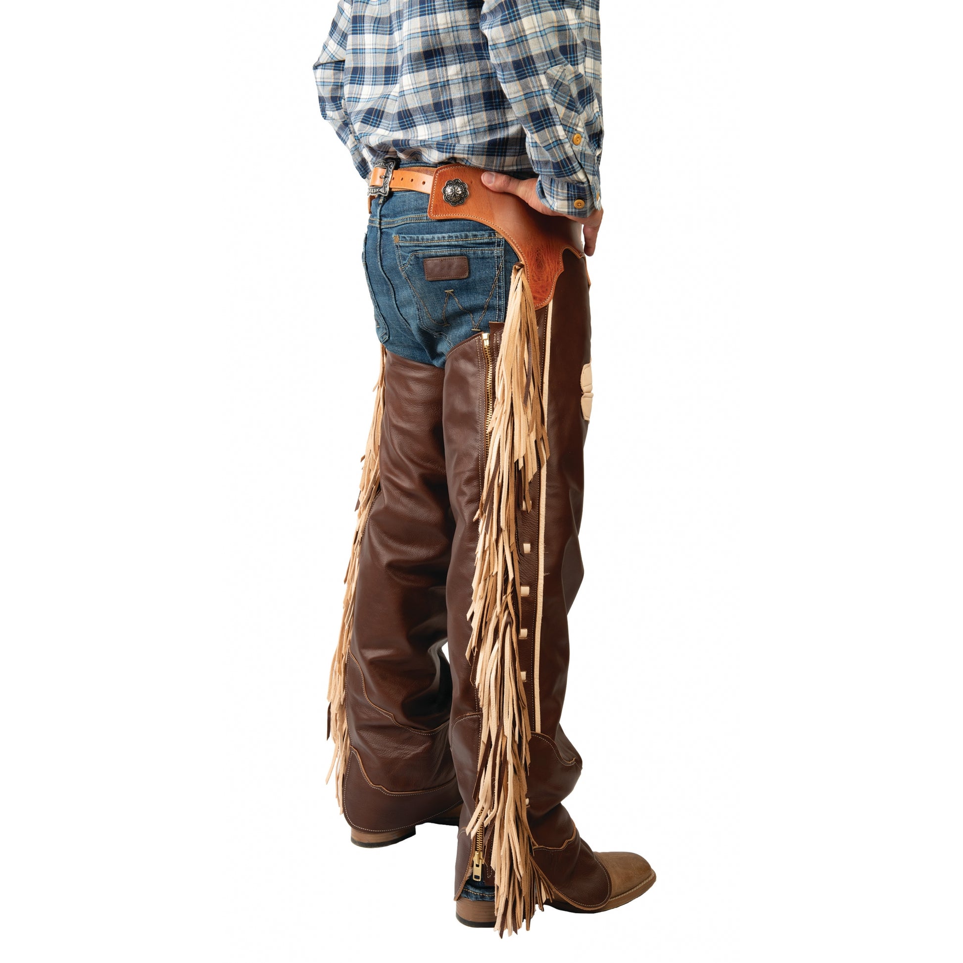 Weaver Premium Western Leather Chaps