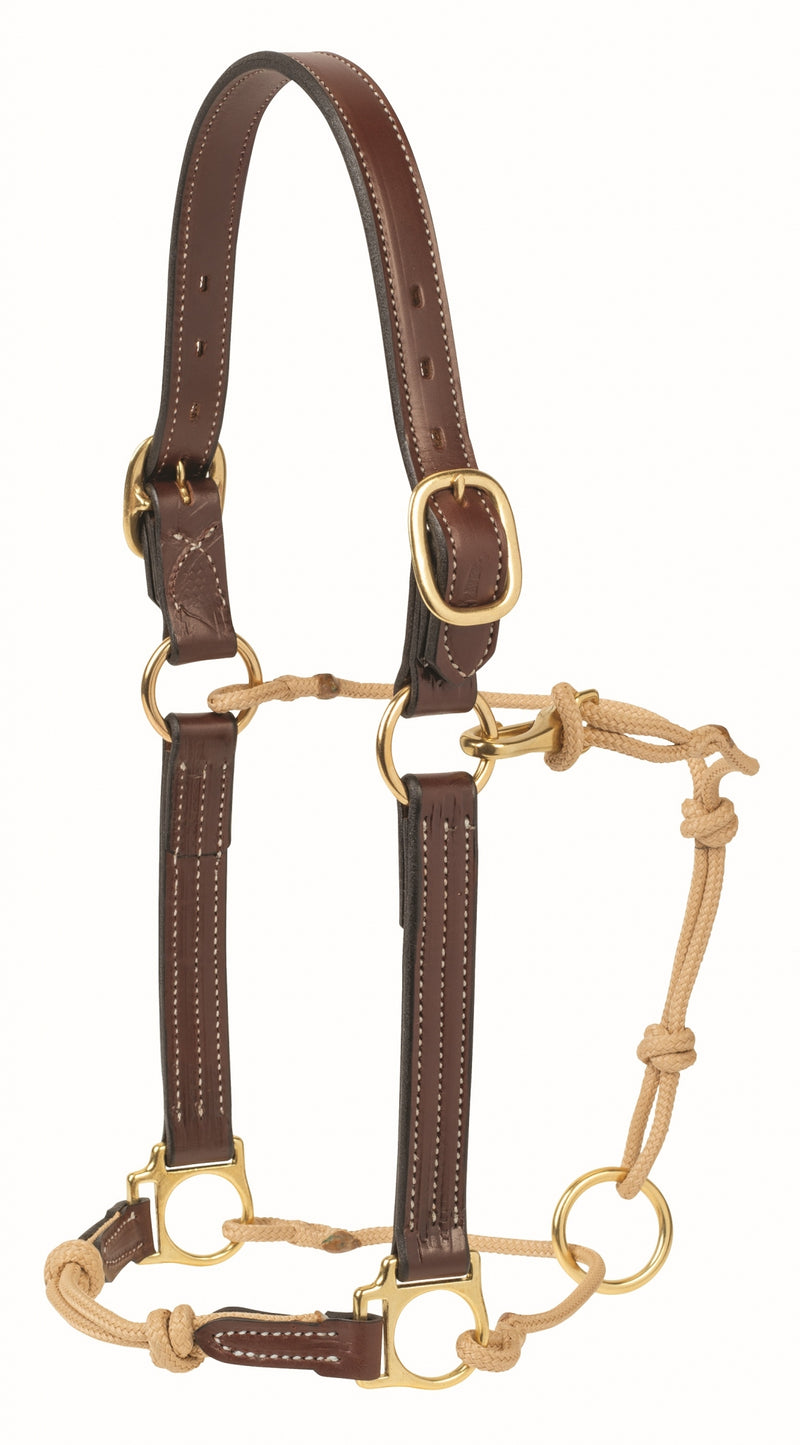 Weaver Kalley Krickeberg Leather & Rope Combination Horseman's Halter