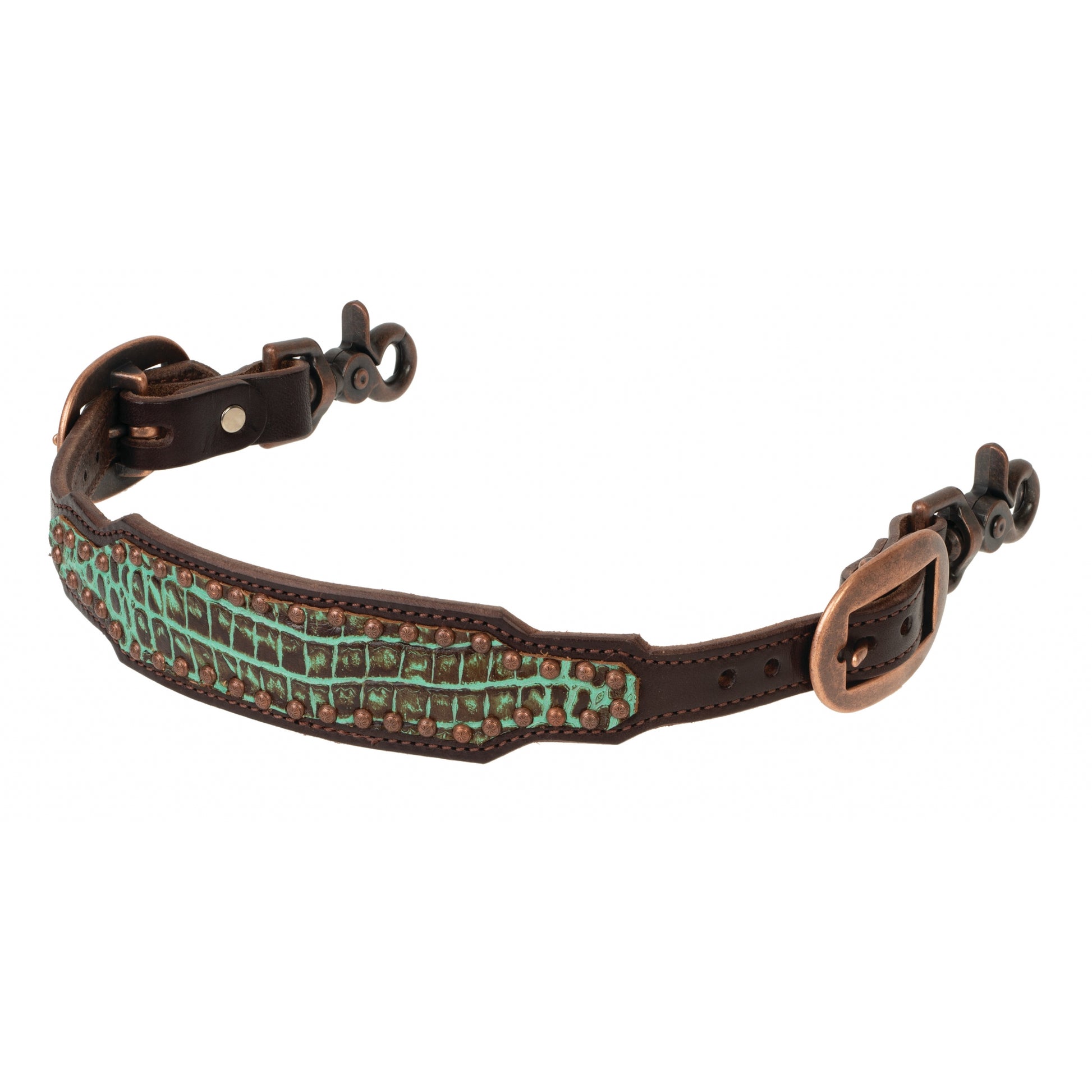 Weaver Turquoise Croc Wither Strap