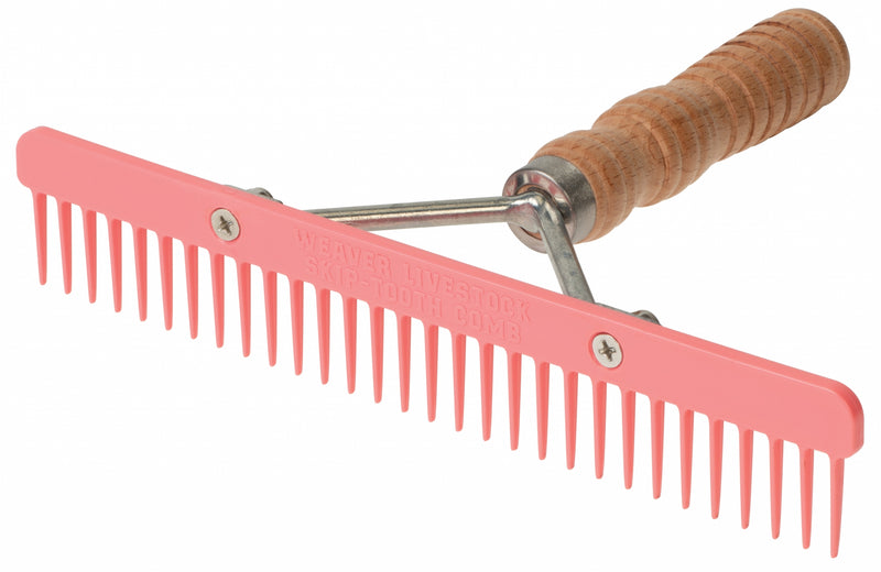 Weaver Skip Tooth Comb with Wood Handle and Replaceable Plastic Blade