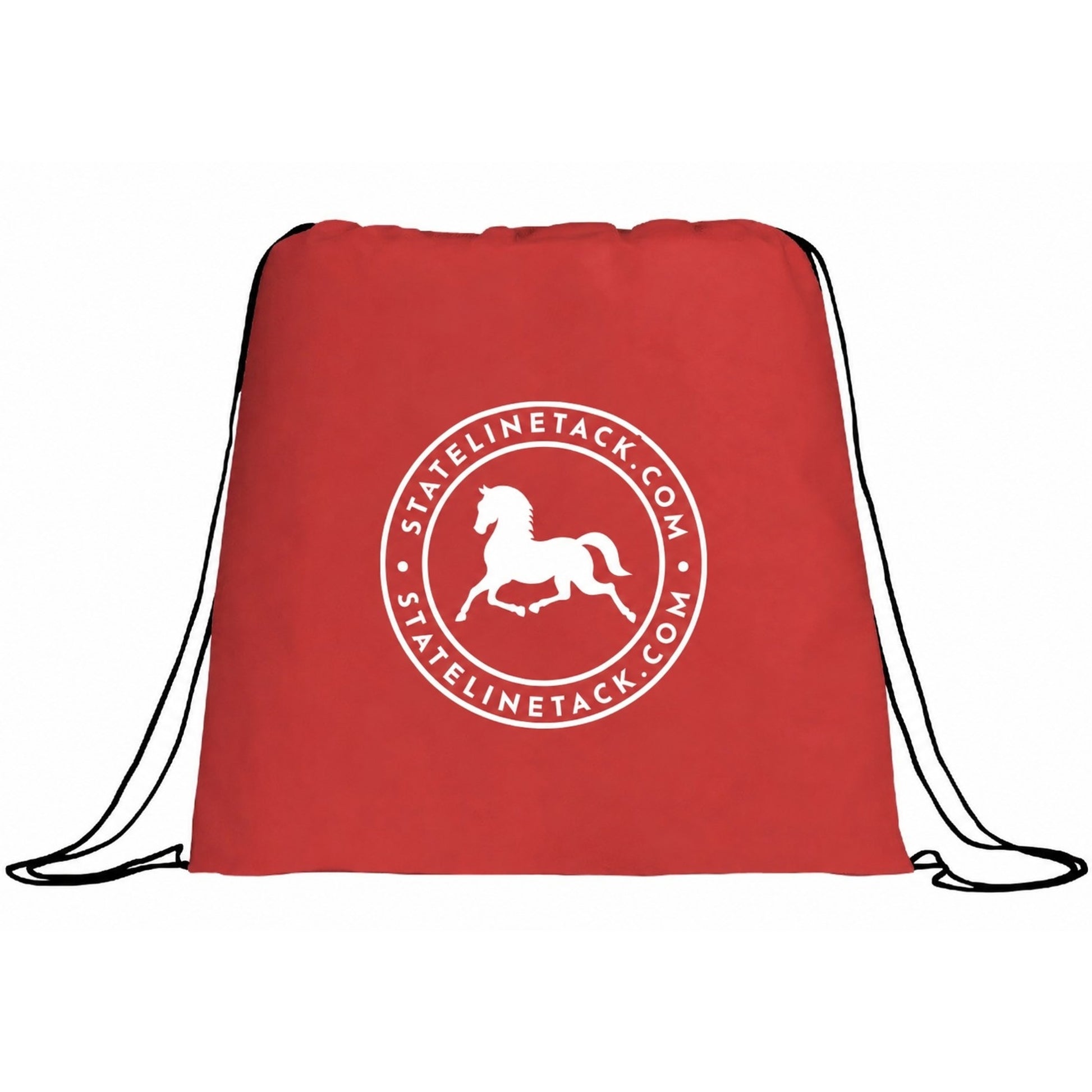 State Line Tack Evergreen Drawstring Cinch Backpack - Red