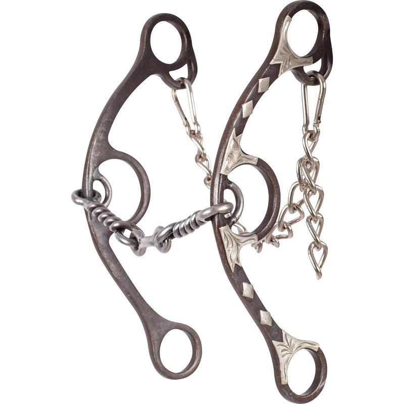 Classic Equine Sherry Cervi Long Shank Barrel Bit with Twisted Wire Dogbone