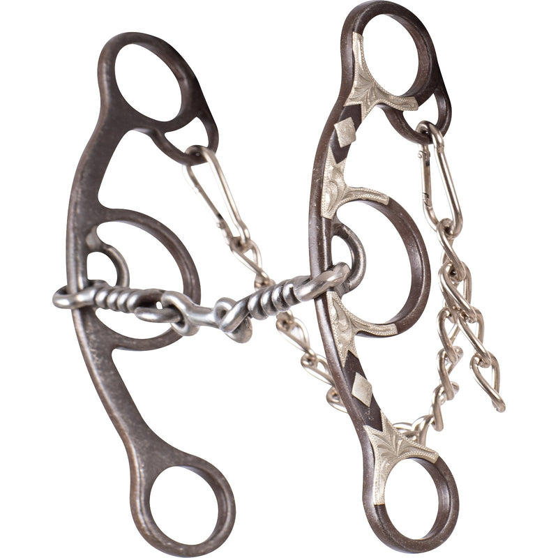 Classic Equine Sherry Cervi Short Shank Barrel Bit with Twisted Wire Dogbone