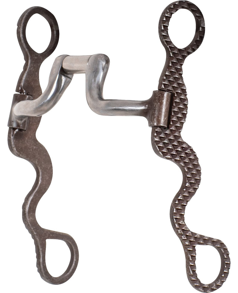 Classic Equine Square Hinge Port Calvary Shank Rasp Design