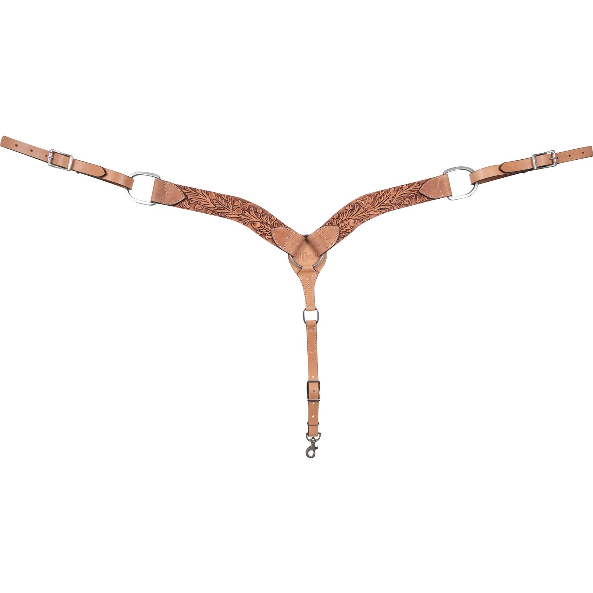 Cashel Breast Collar with Antique Leaf Tooling