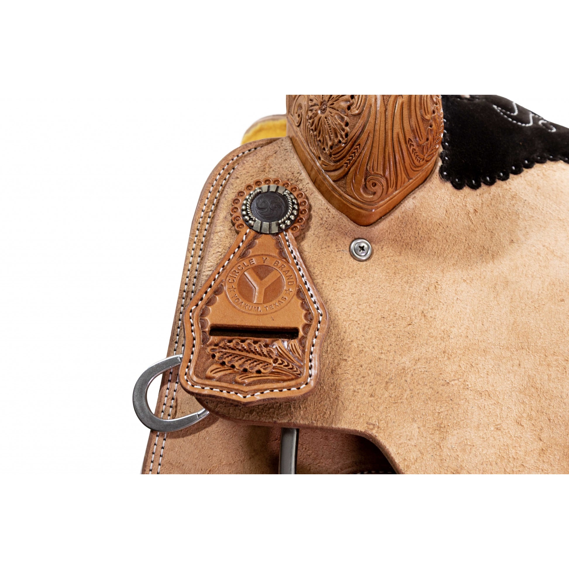 Circle Y PRCA 1/4 Tooled Team Roper Wyoming Saddle