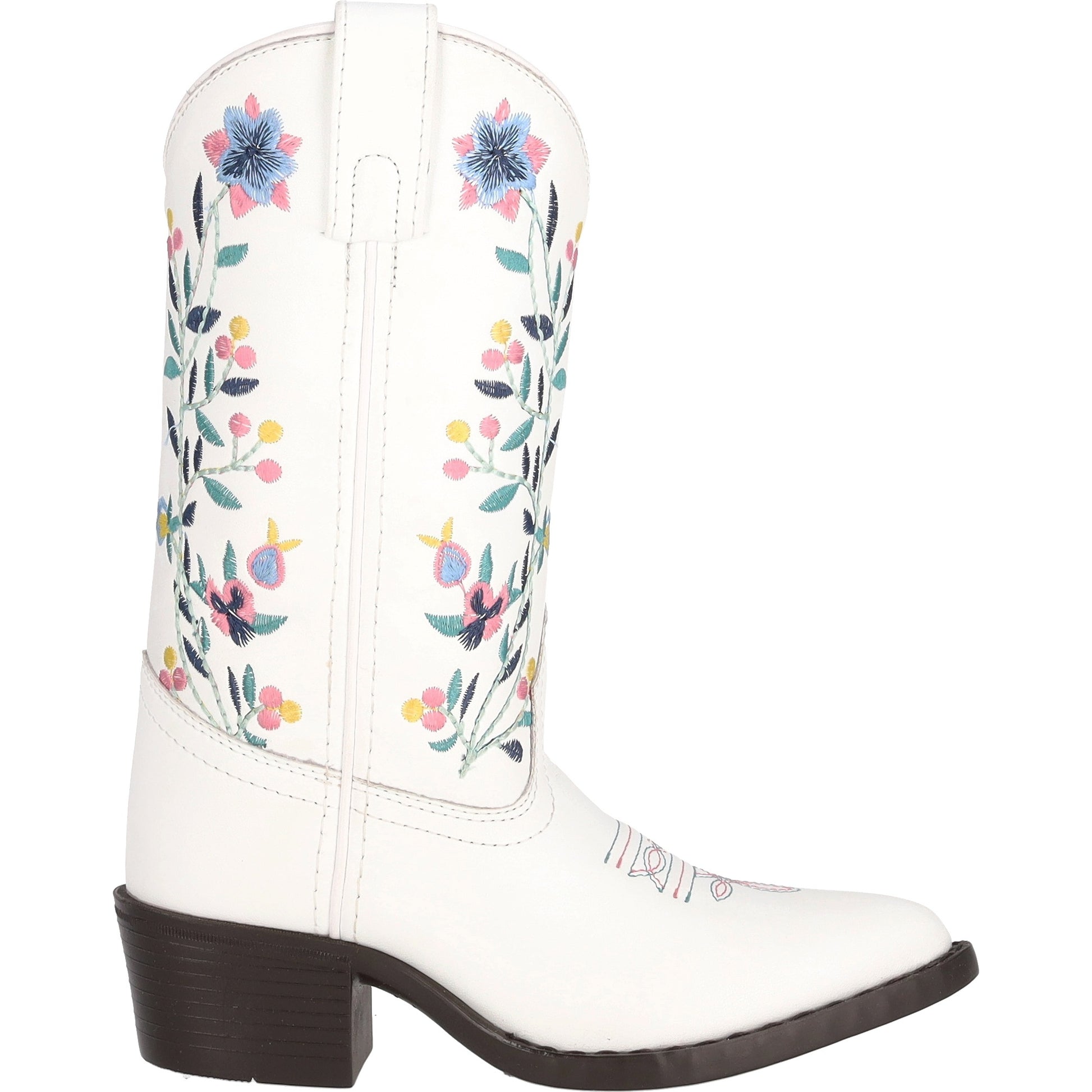 Smoky Mountain Kids Girls Lacey Leather Embroidered Western Boots