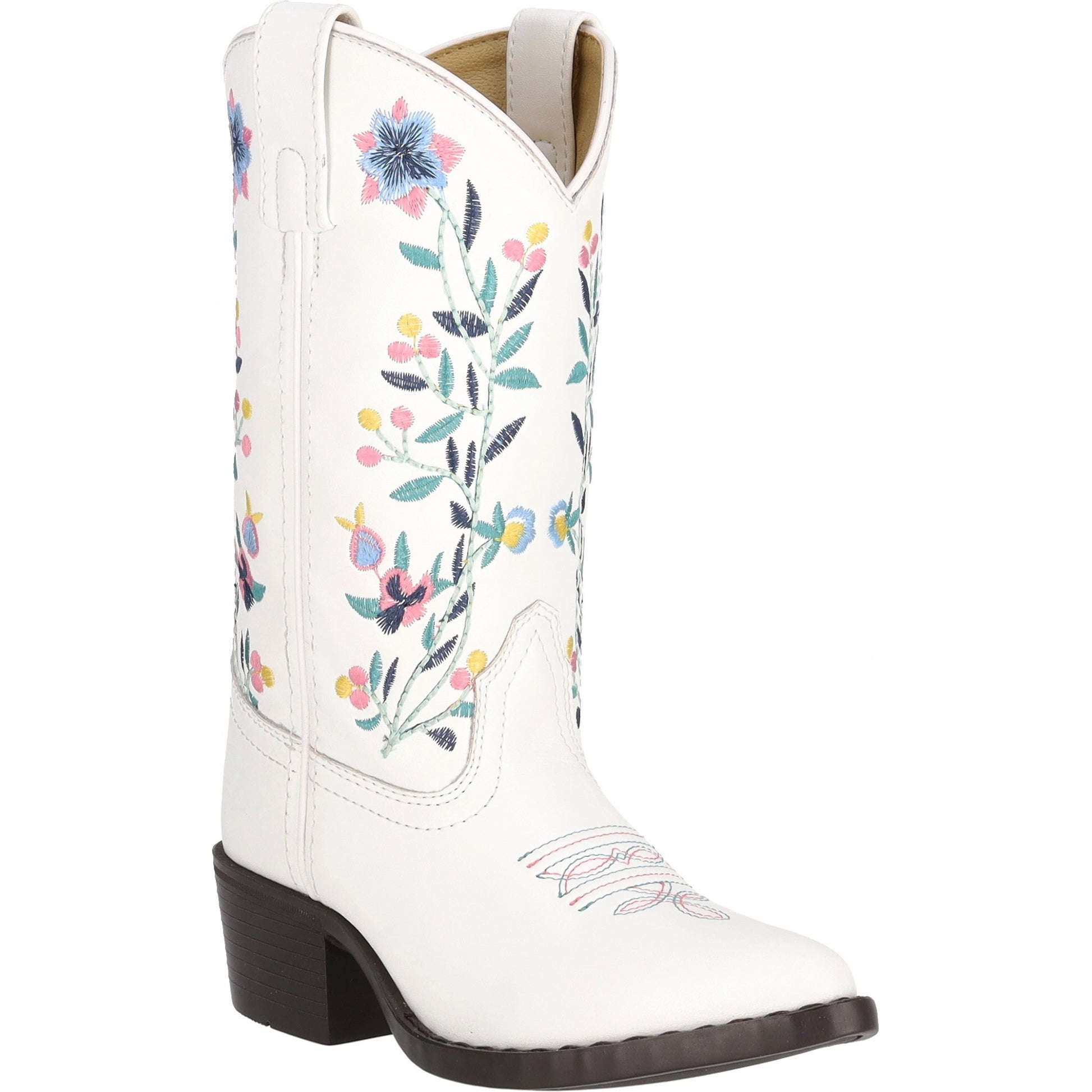 Smoky Mountain Kids Girls Lacey Leather Embroidered Western Boots