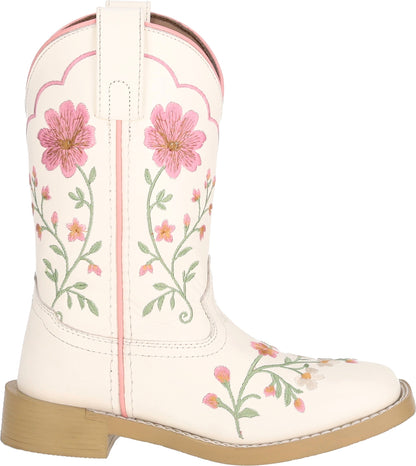 Smoky Mountain Kids Girls Desert Bloom Embroidered Leather Western Boots