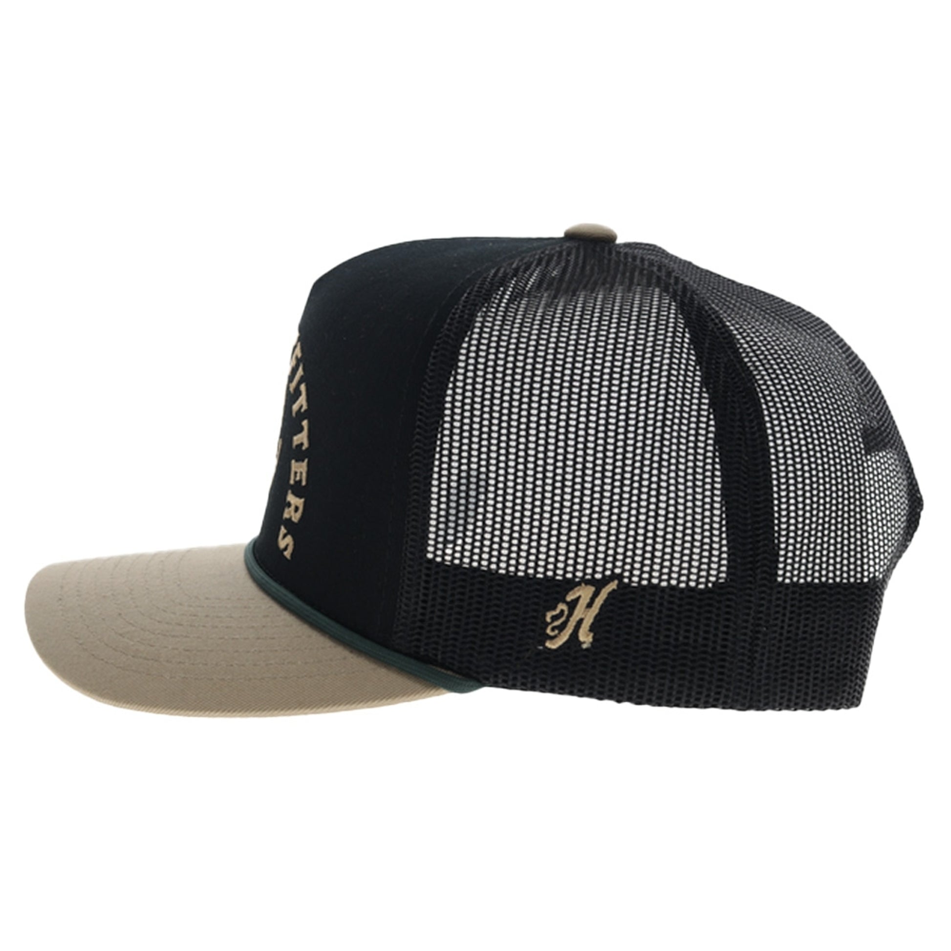 Hooey Shed 5-Panel Trucker Hat with Tan Embroidery Logo